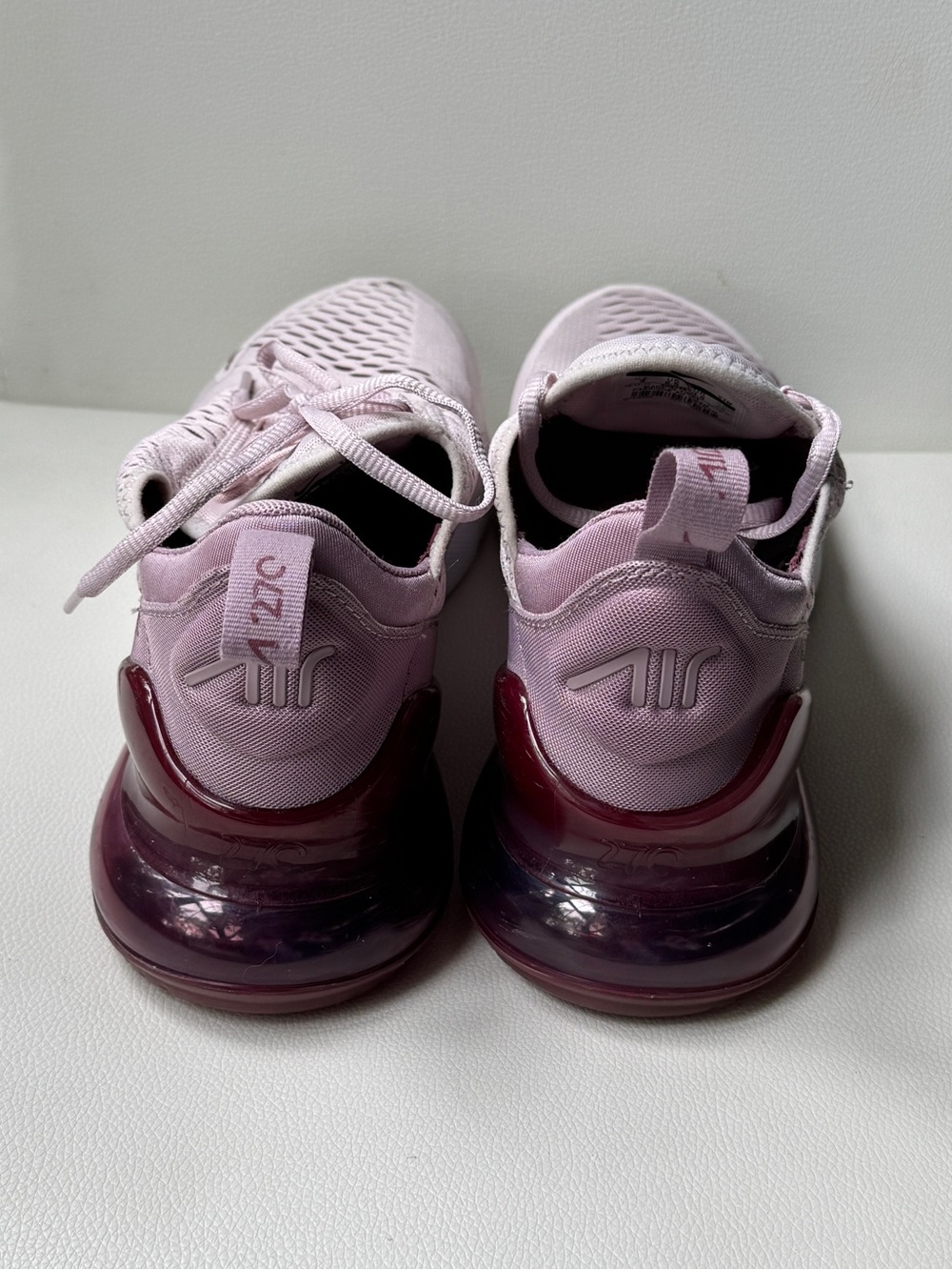Nike Women's Light Pink and Burgundy Air Max 270 Sneakers - Picture 4 of 7